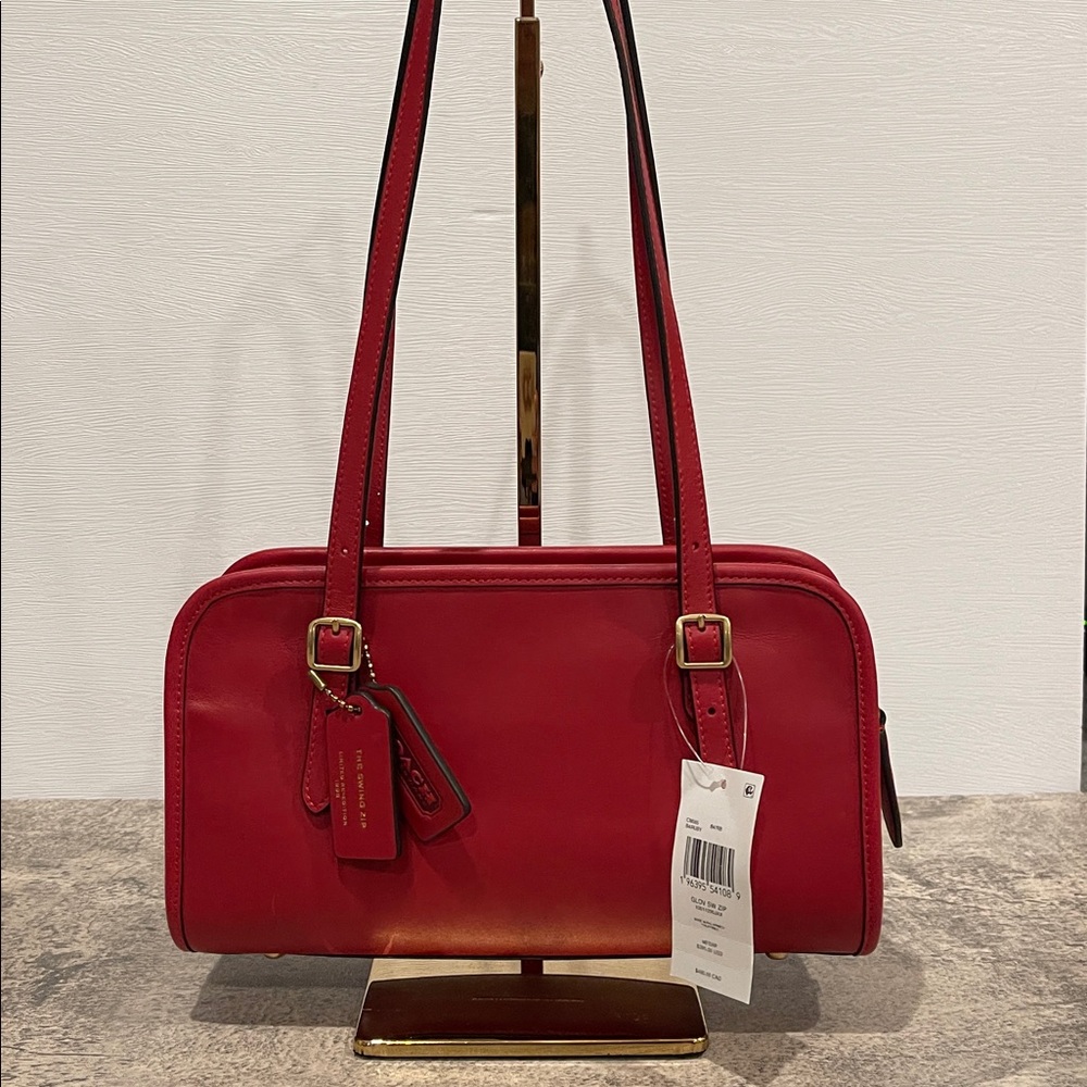 Coach Chic Red Swing Zip Bag